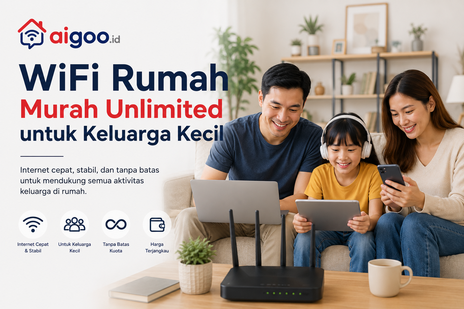 WiFi Rumah Murah Unlimited untuk Keluarga Kecil, Mulai 100 Ribuan